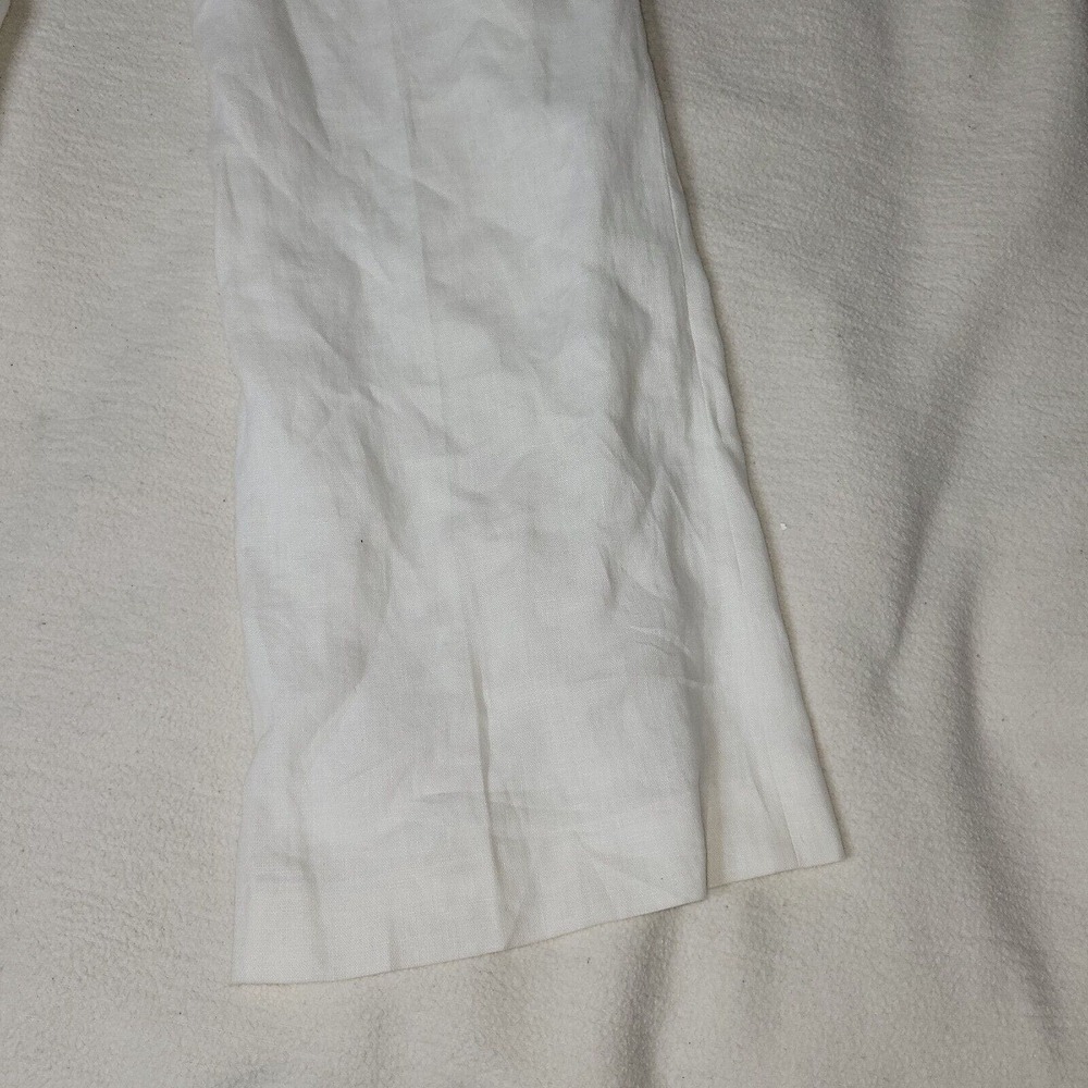 Madison Pants Womens Sz 12 - 36W x 30L White Boating Linen Beach Summer Cottage - Picture 14 of 16